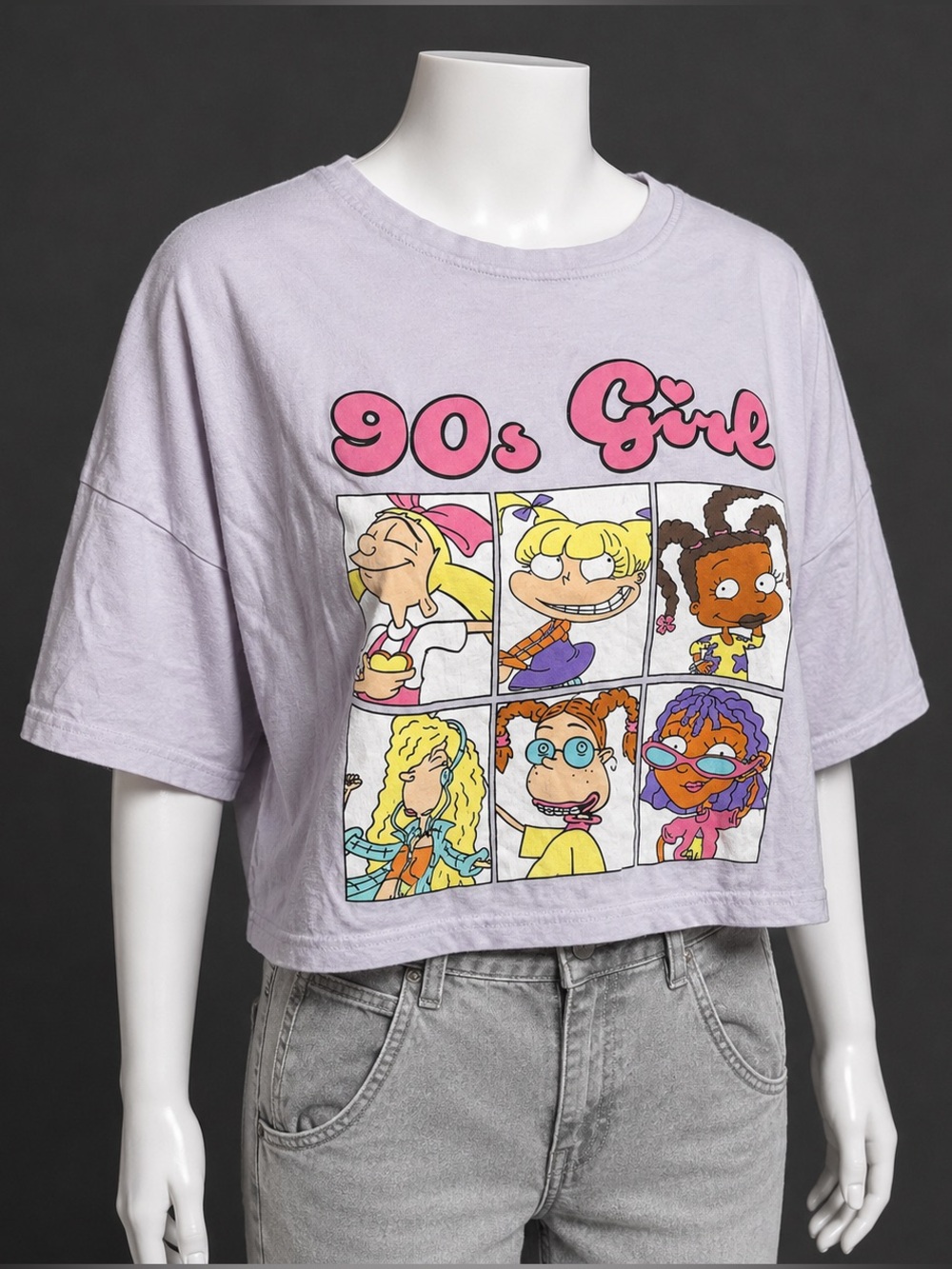 Nickelodeon Rugrats 90s Girl Graphic Crop Tee | Angelica Tommy Chuckie Lil Y2K